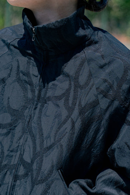 Solid Tribal Camo Standing Collar Blouson