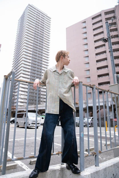 cotton ikat check shirt