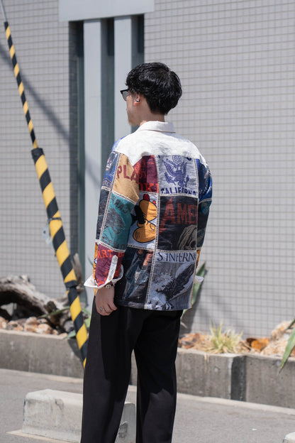 Patchworked Silk Shirt
