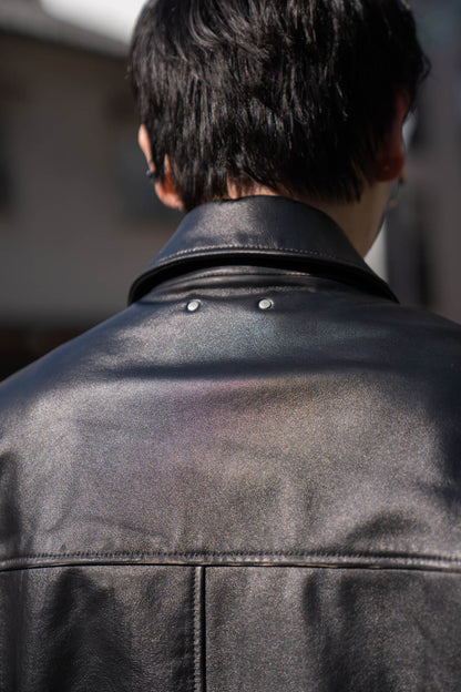 COW LEATHER VINTAGE ZIP JACKET(ST.1380)
