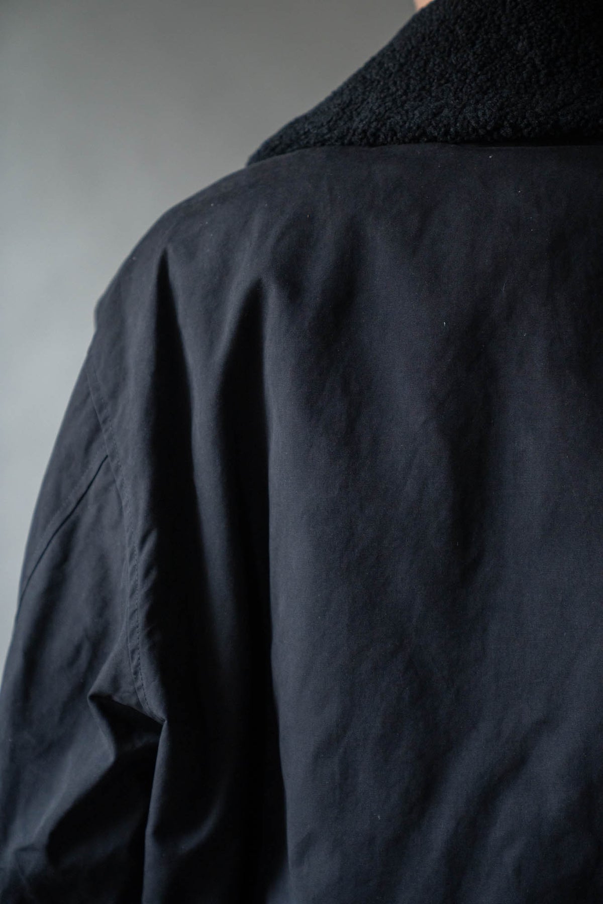 DETATCHABLE COLLAR RESIN-FINISH COTTON JACKET(ST.1576)
