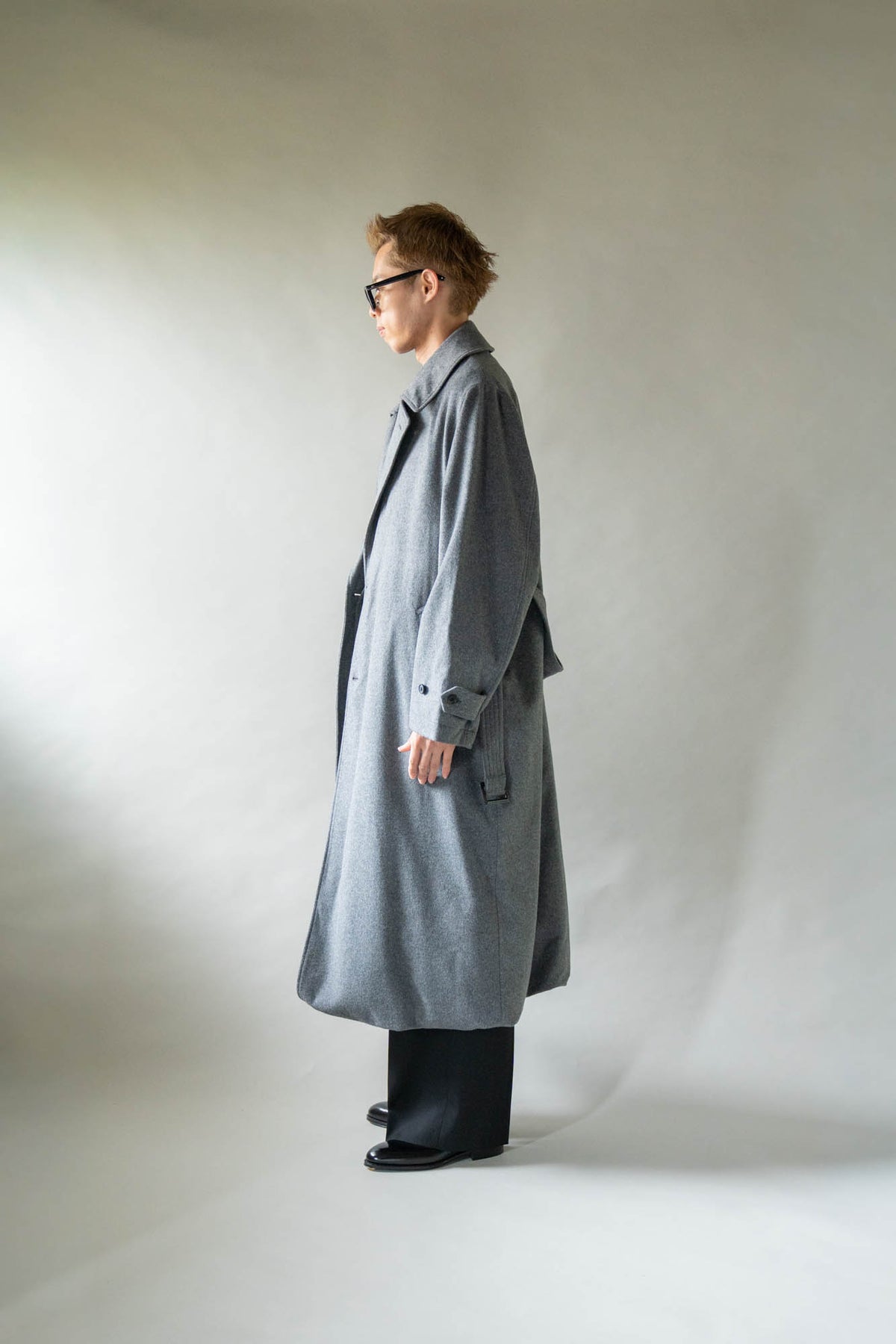 WOOL CASHMERE LAYERED COMBINATION COAT(ST.1539)
