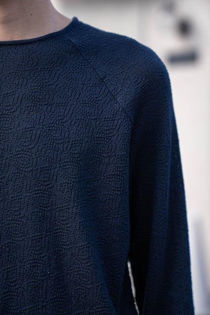 Carved Laceish Knit in Marcerized Cotton