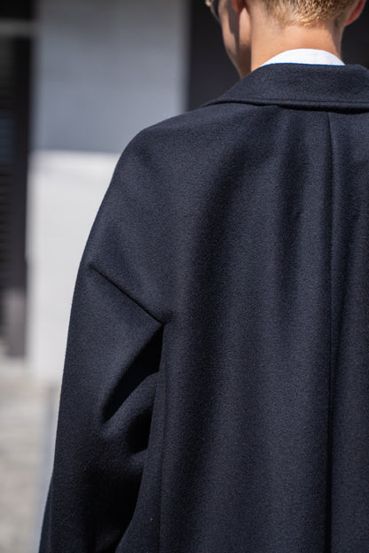 SOUTIEN COLLAR OVERCOAT IN DOUBLE FACE BEAVER