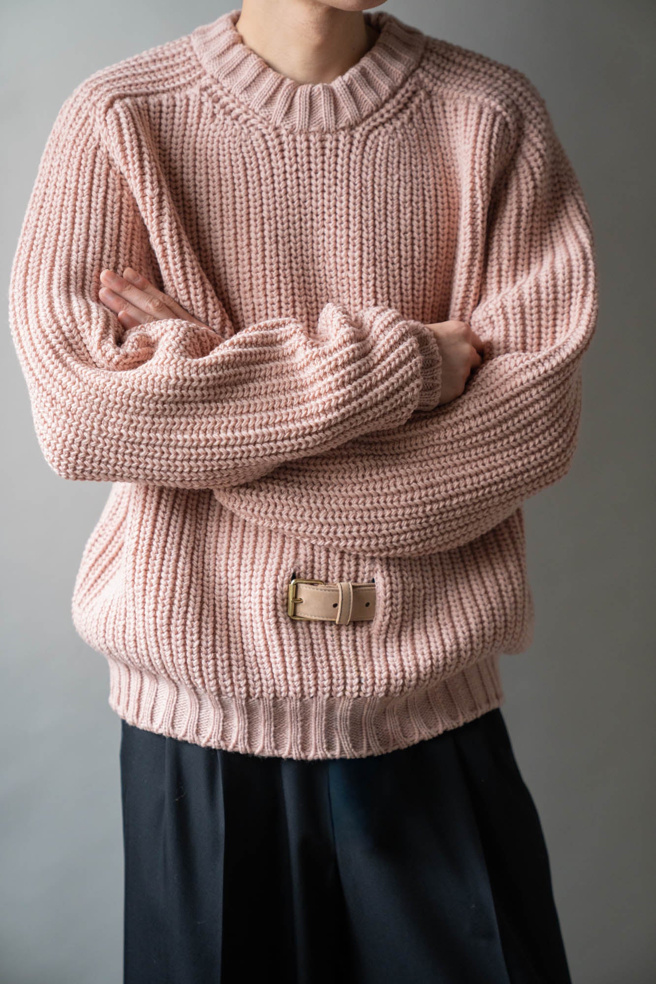 Belt. Slit Knit in Merinos d`Arles