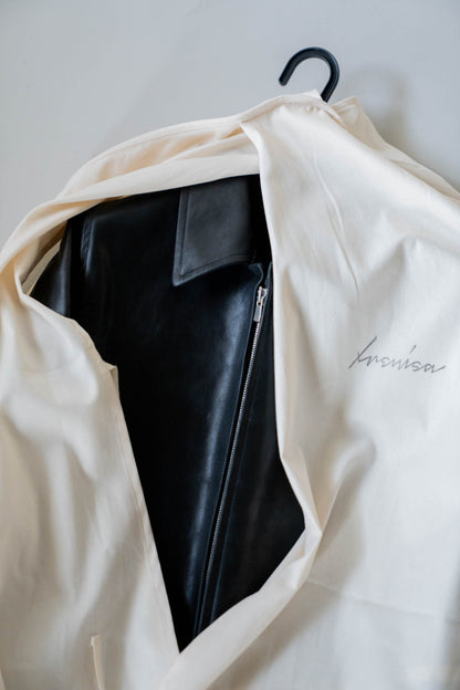 MODIFIED-SLEEVE LEATHER MOTOR JACKET