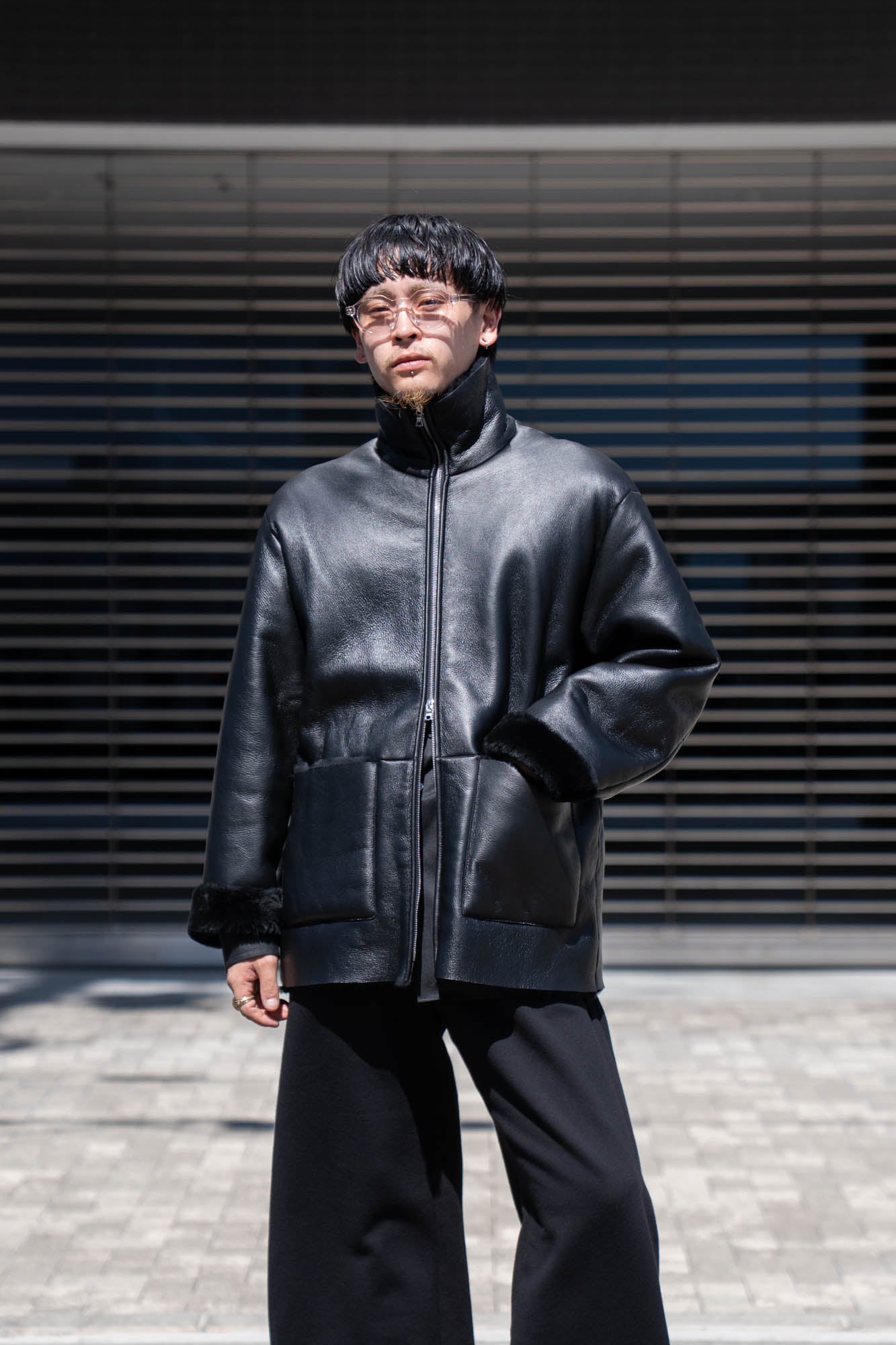 CUT-OFF MOUTON JACKET(ST.1222)