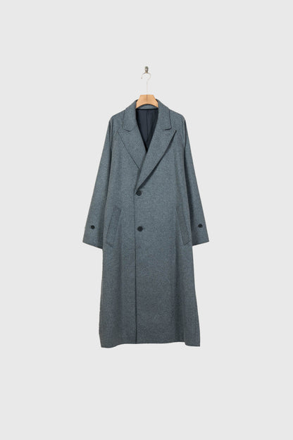WOOL CASHMERE OVERSIZED PEAK LAPEL CHESTER COAT(ST.1533)