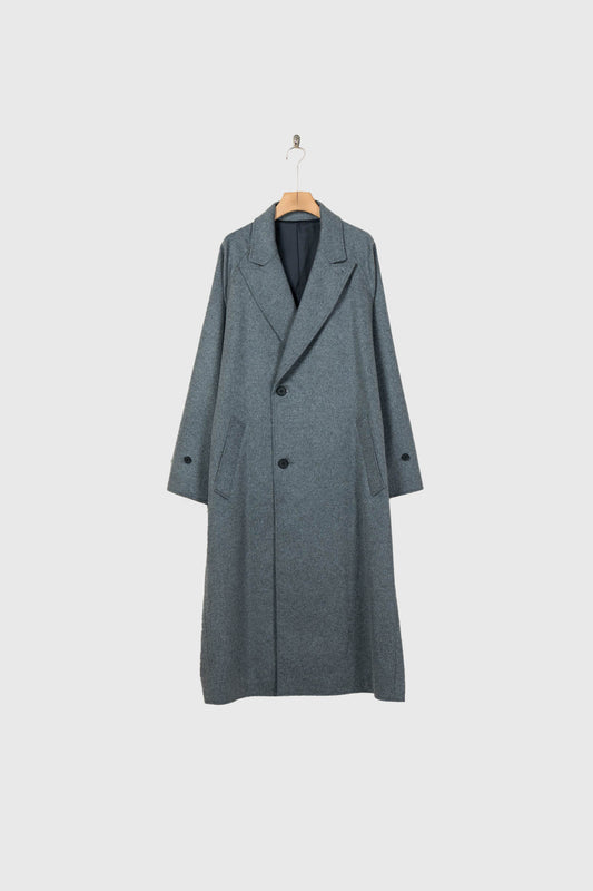WOOL CASHMERE OVERSIZED PEAK LAPEL CHESTER COAT(ST.1533)