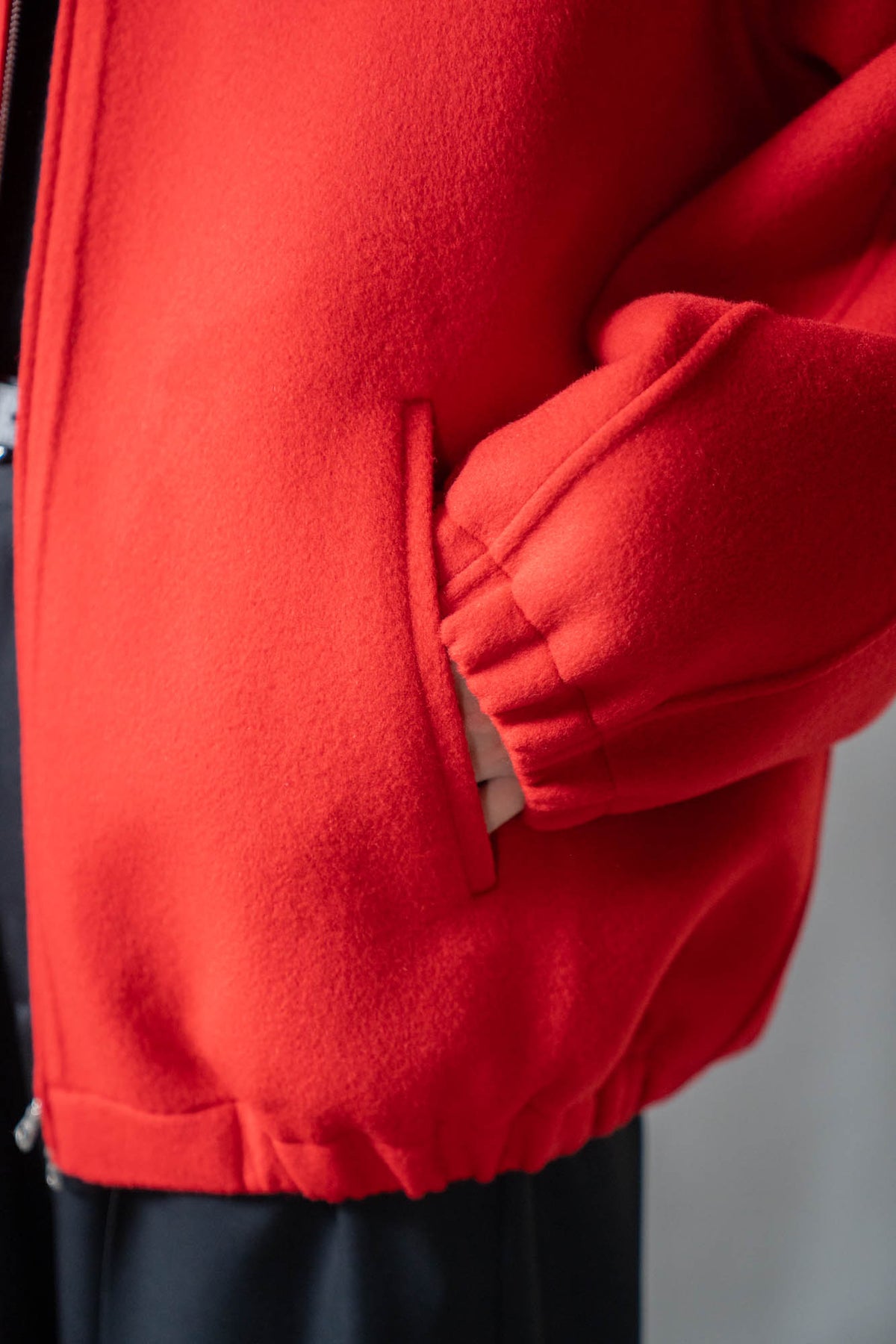 W/CA DOUBLE FACE CLOTH ZIP JACKET(ST.1545)