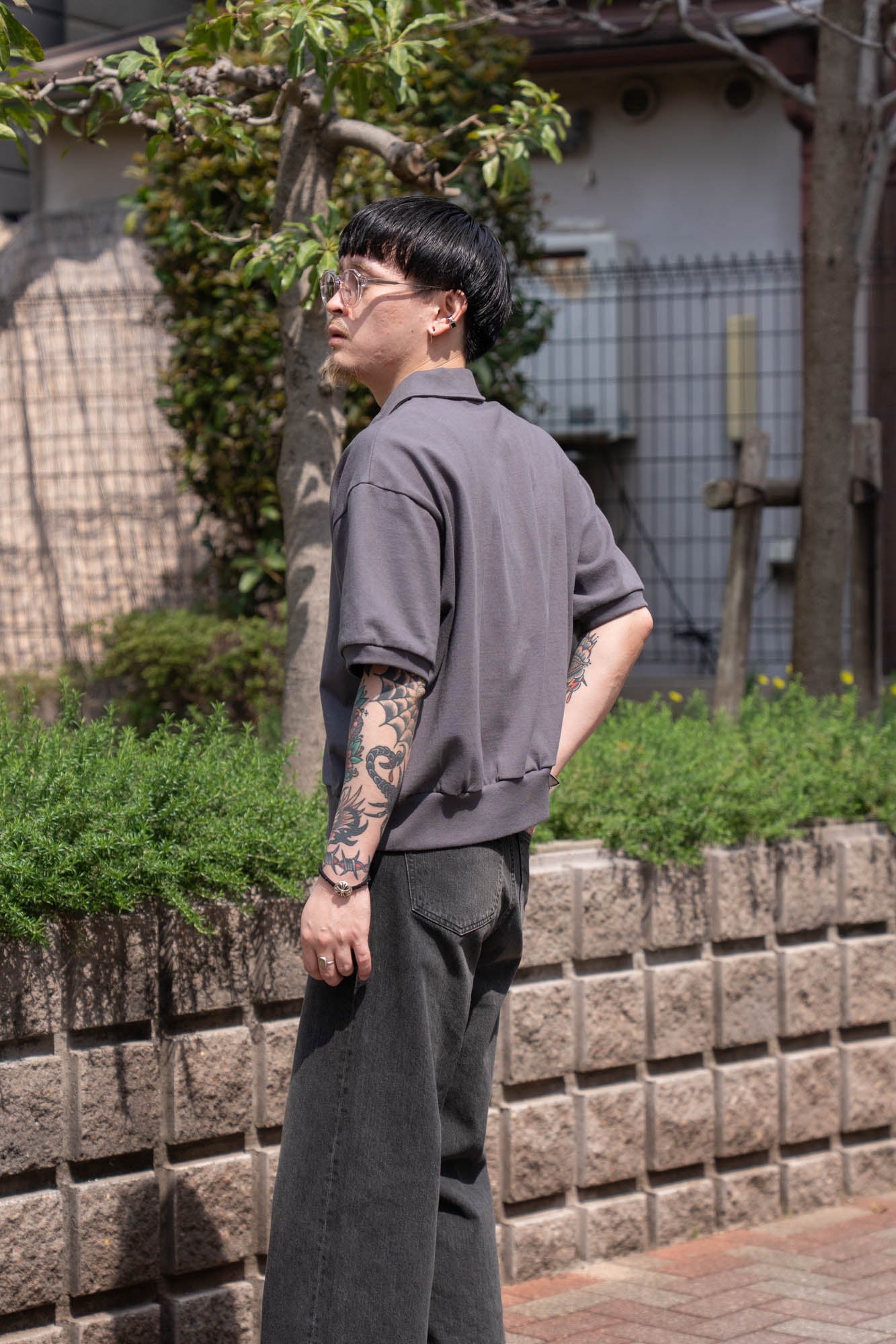 HALF ZIP JERSEY SHORT SLEEVE