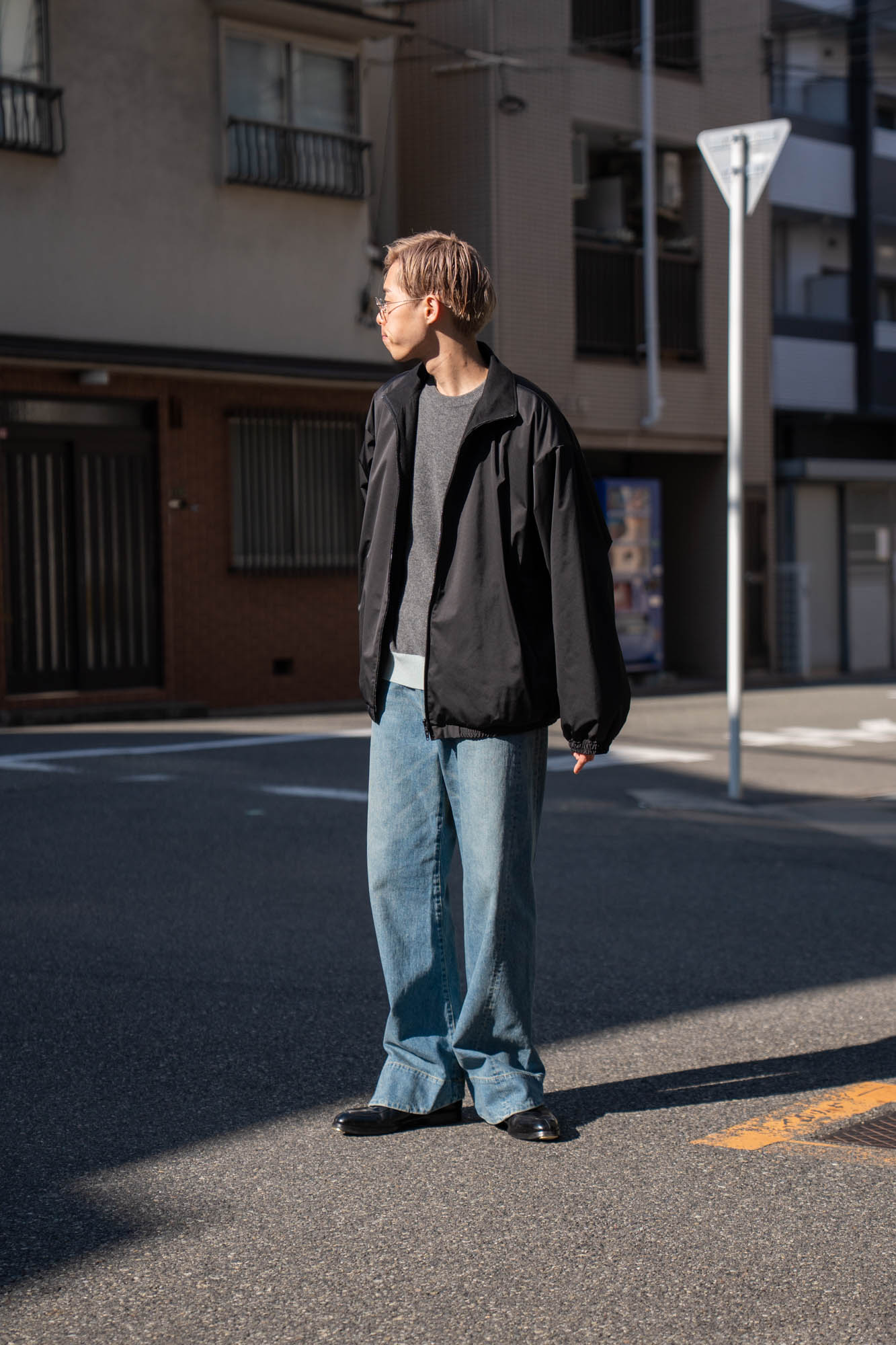 SILK-BACK STAND COLLAR ZIP JACKET(ST.1378)