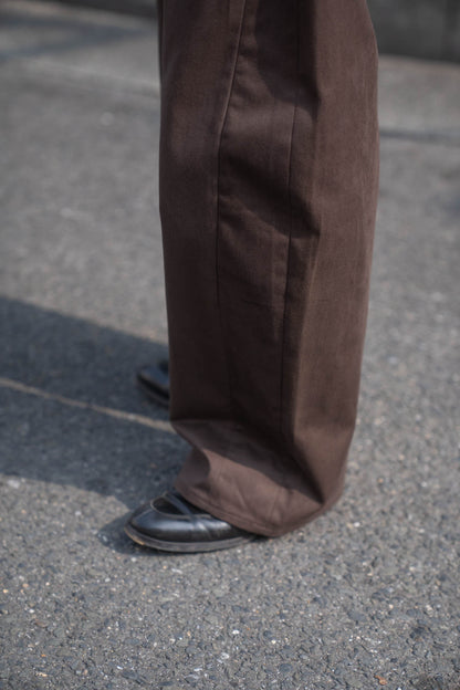 DEFORMATION WIDE COTTON PANTS(ST.1390)