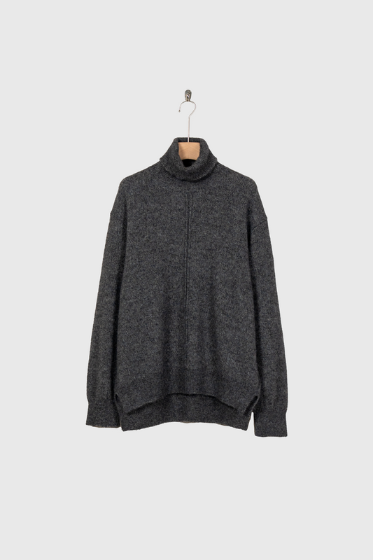 WOOL/ALPACA KNIT LOOSE TURTLE NECK PO(ST.1295)