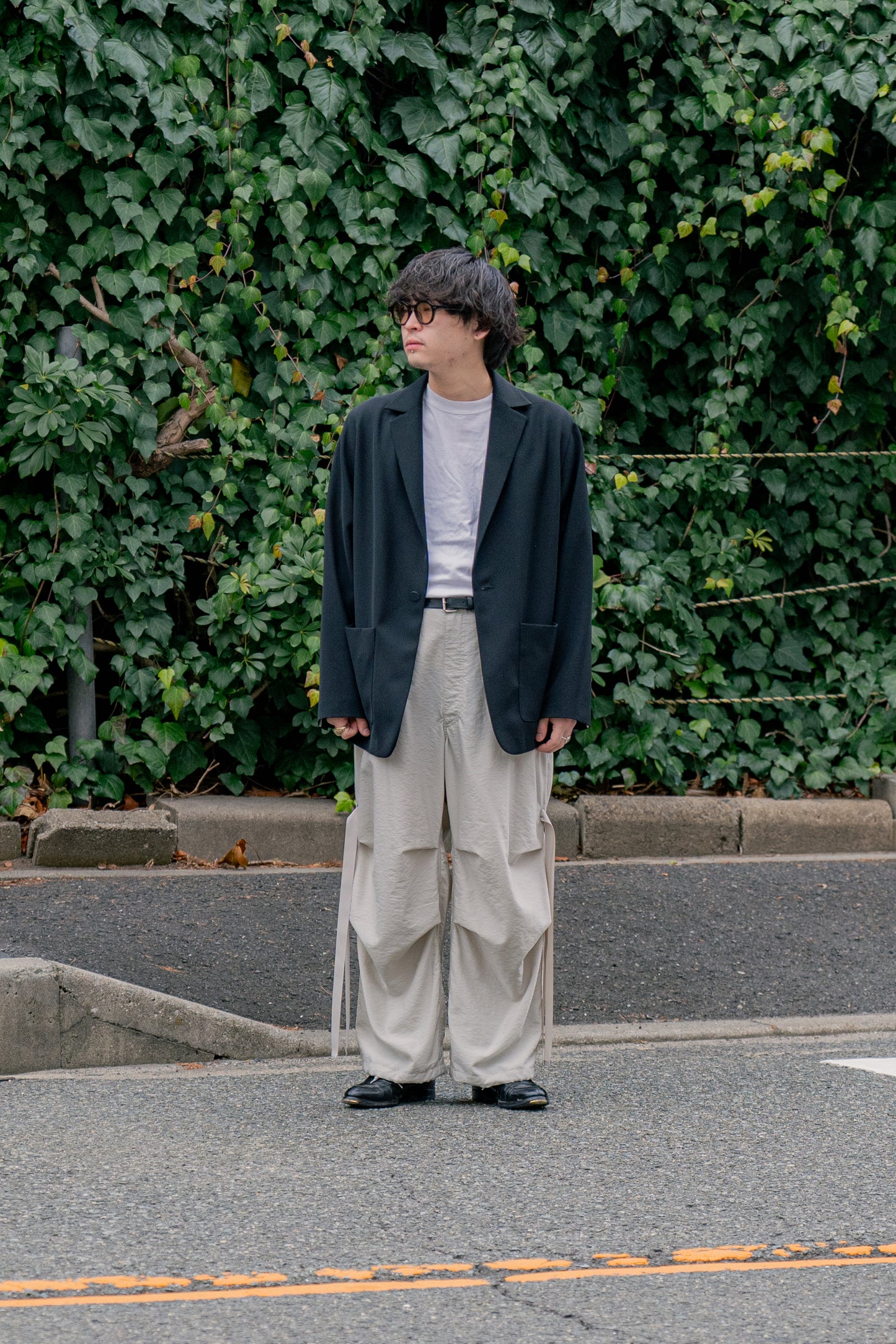 Wo/Ny poplin parachute pants