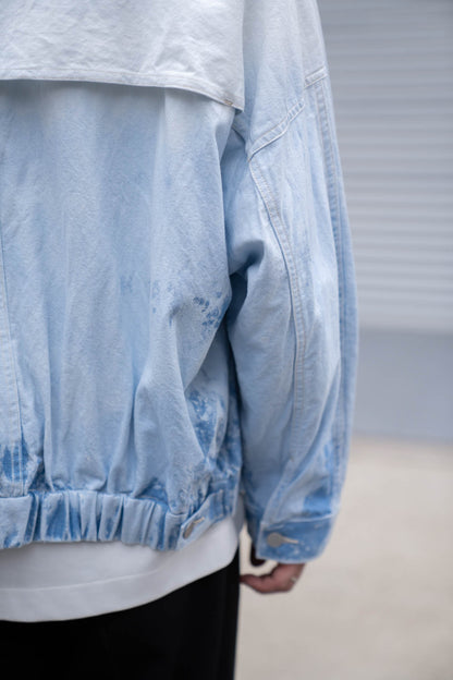 Shibori-bassen denim jacket