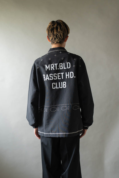 Cross-stitch coach jacket