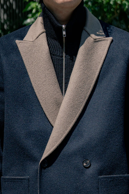 REVERSIBLE PEAK LAPEL JACKET