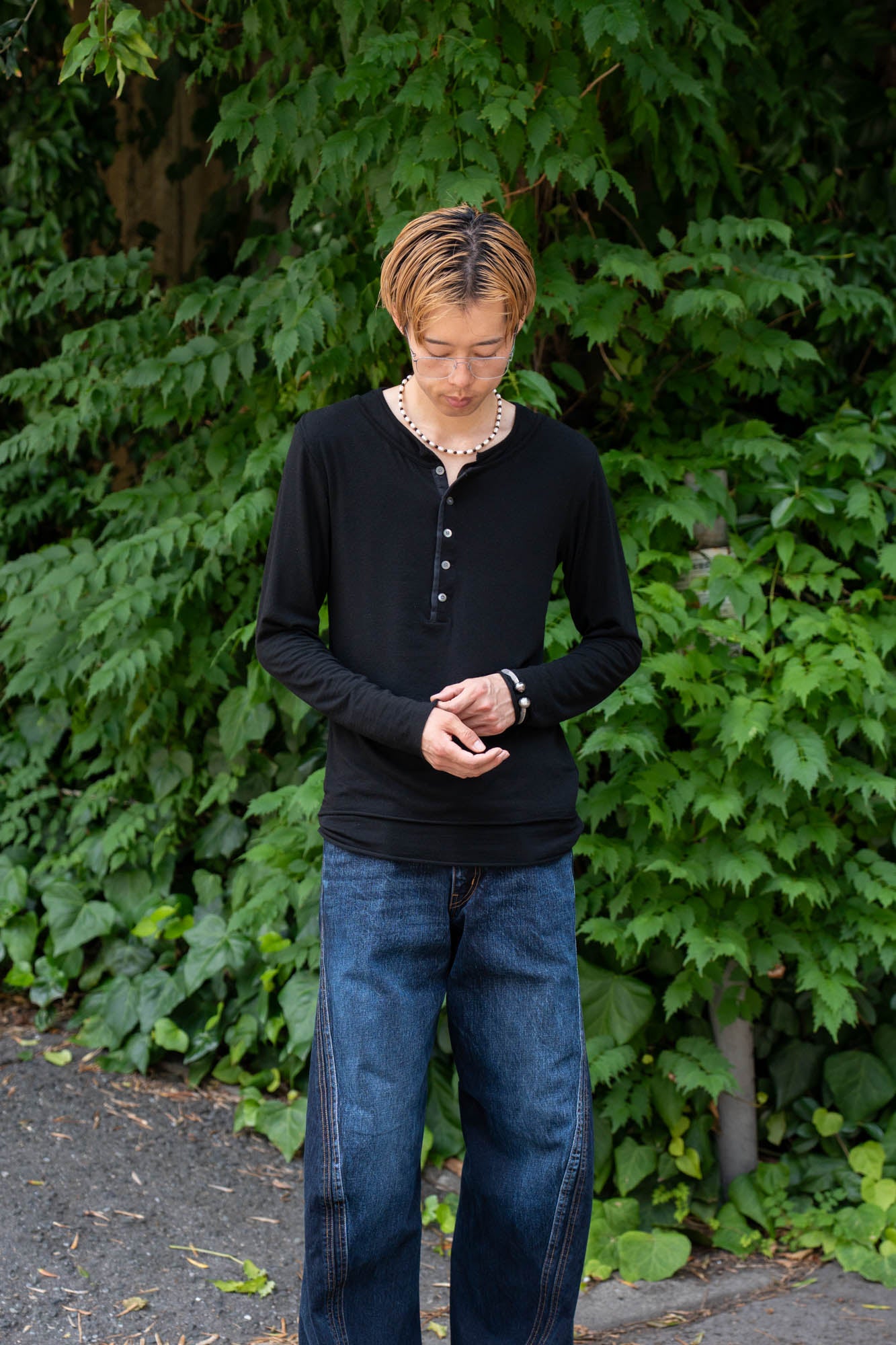 LAYERED HENLEY-NECK SHIRT .16