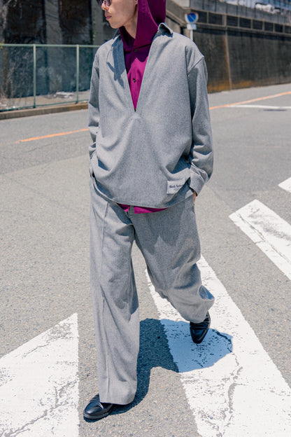 WOOL FRANNEL SKIPPER SHIRT