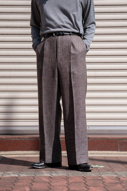 WOOL LINEN 1TUCK SLACKS
