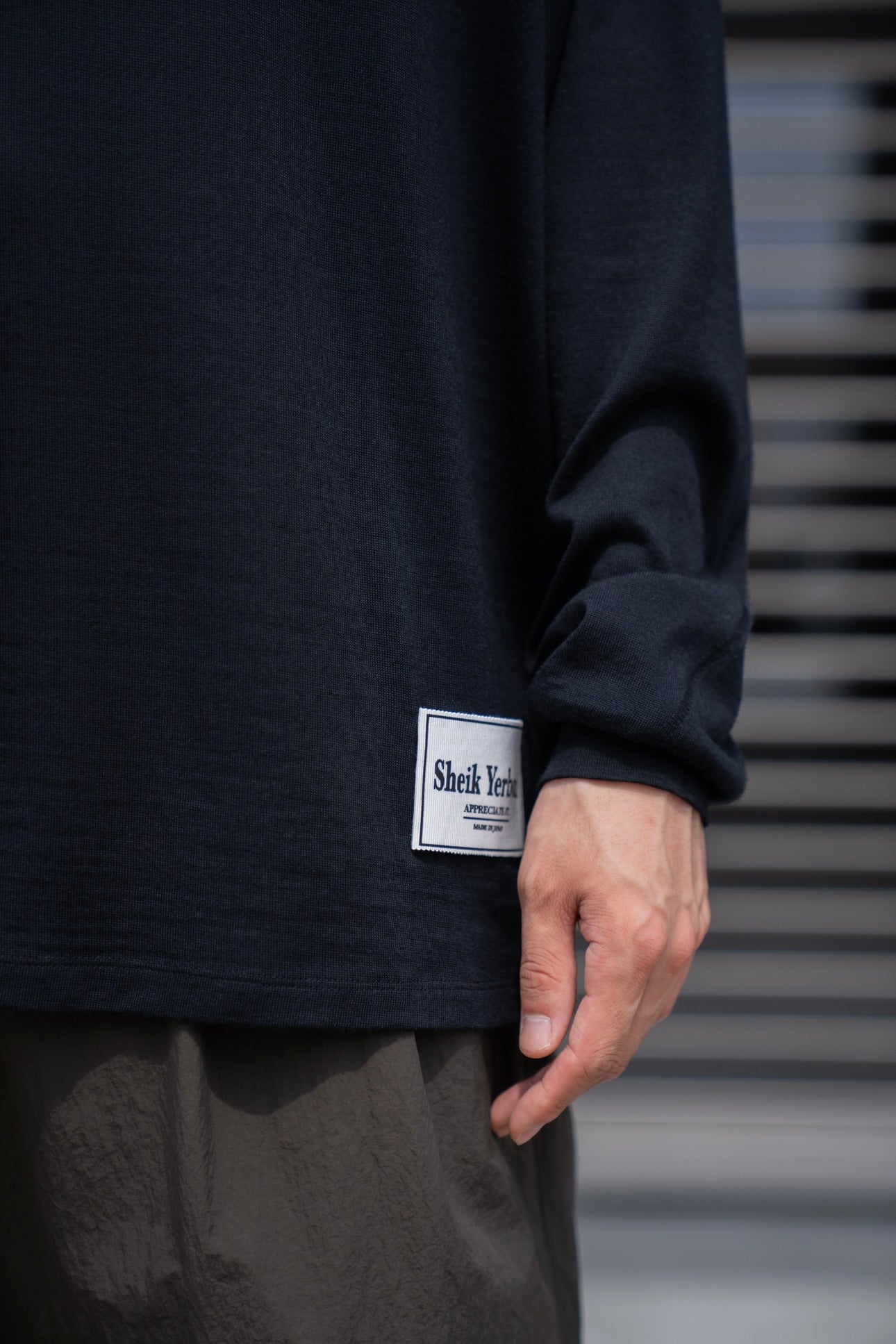 MERINO WOOL HIGH NECK L/S T-SHIRT – sign | サイン