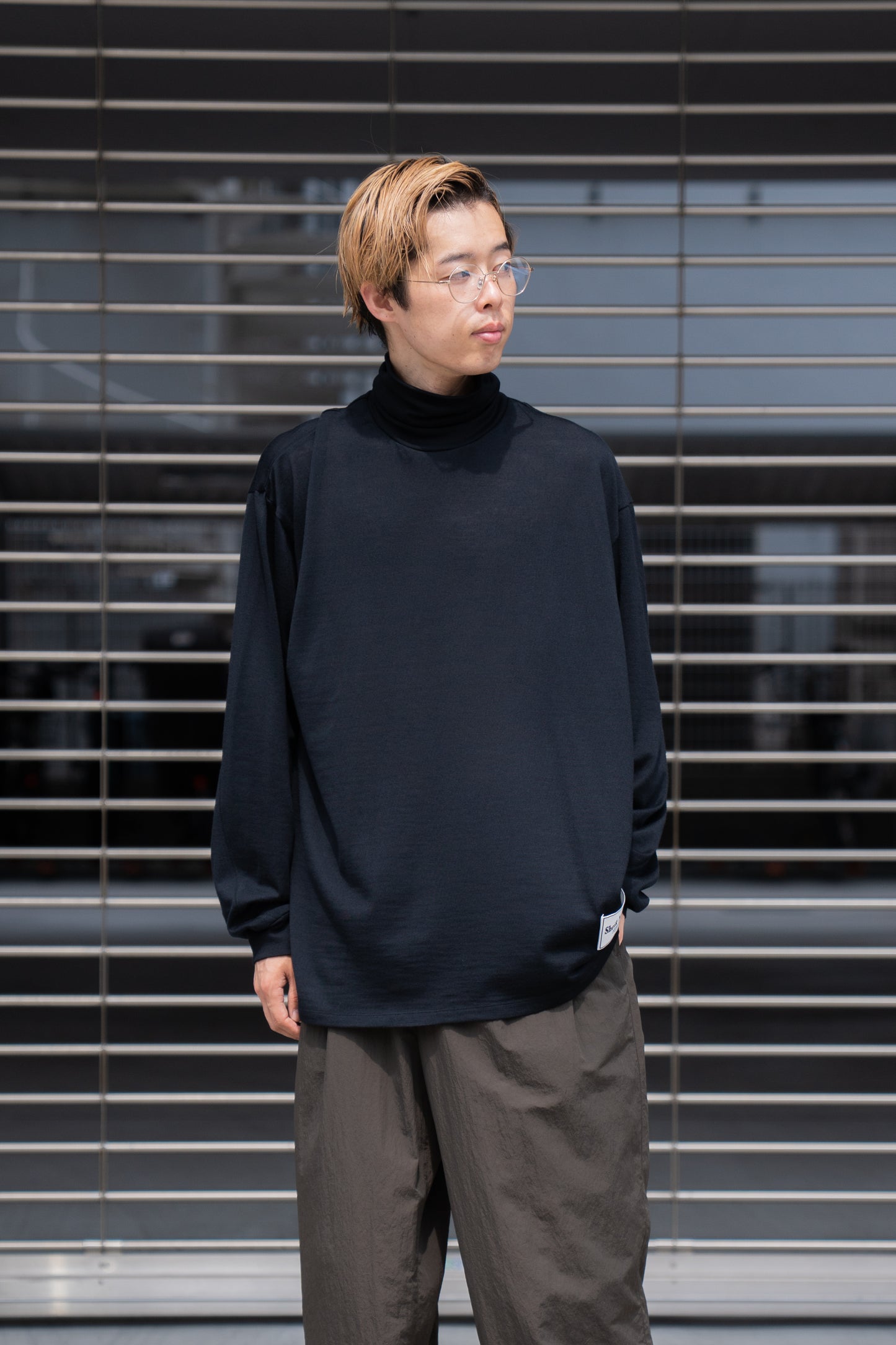 MERINO WOOL HIGH NECK L/S T-SHIRT