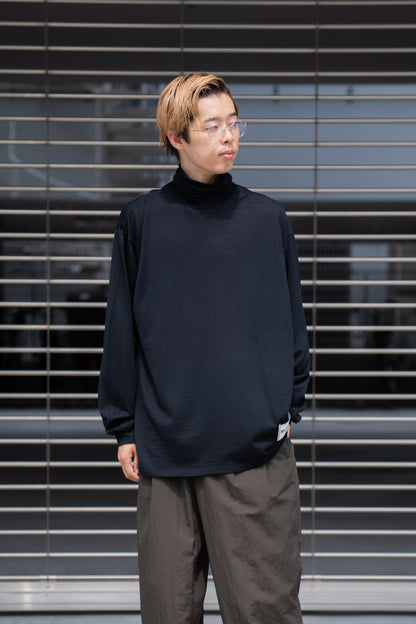 MERINO WOOL HIGH NECK L/S T-SHIRT