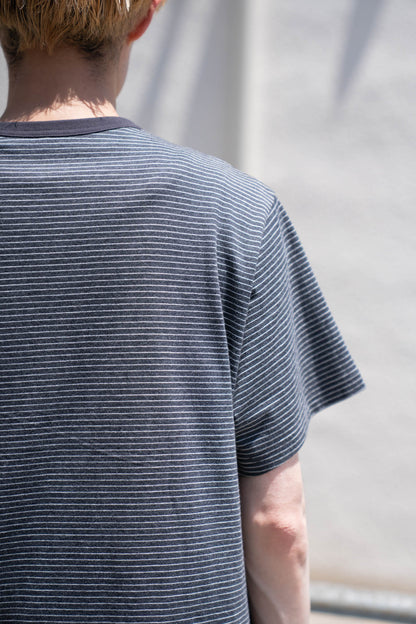 Hand-Embroidered Stripe T-Shirt