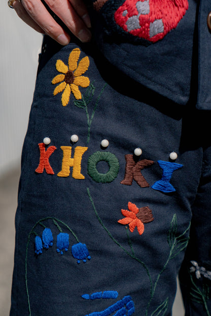 Hand embroidery pants