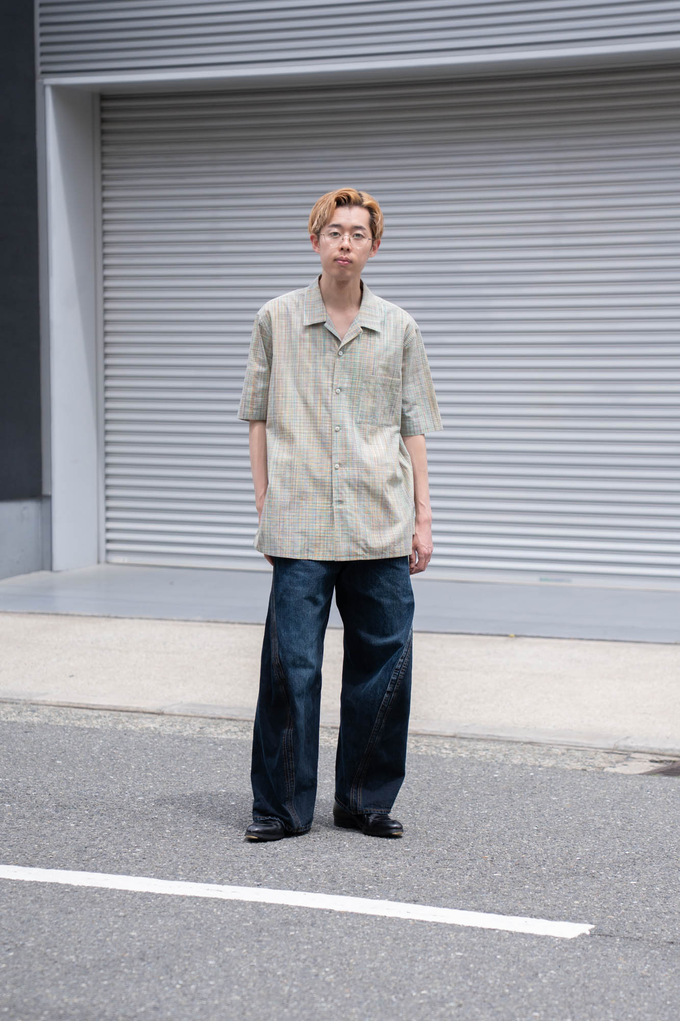 cotton ikat check shirt