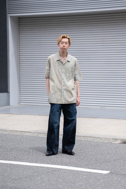 cotton ikat check shirt