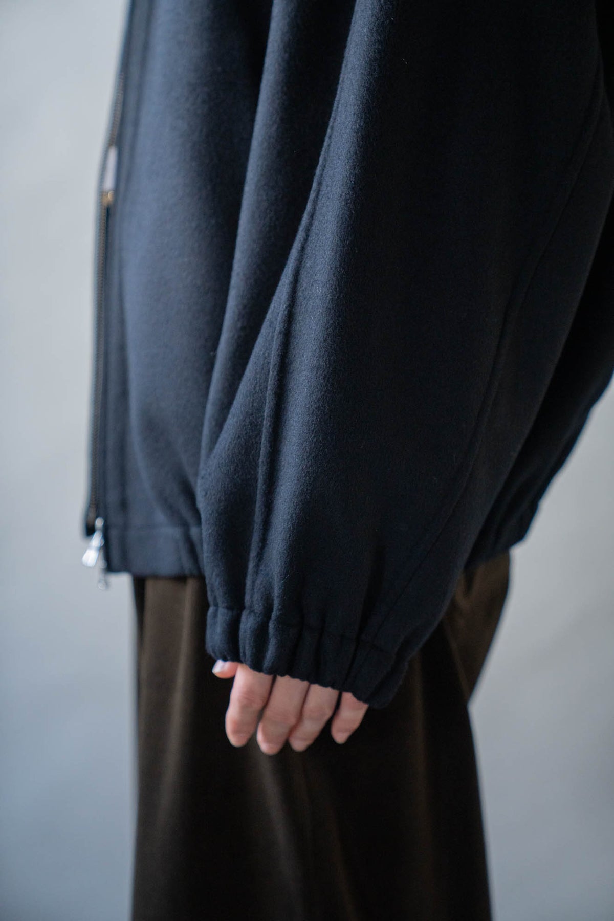 W/CA DOUBLE FACE CLOTH ZIP JACKET(ST.1545)