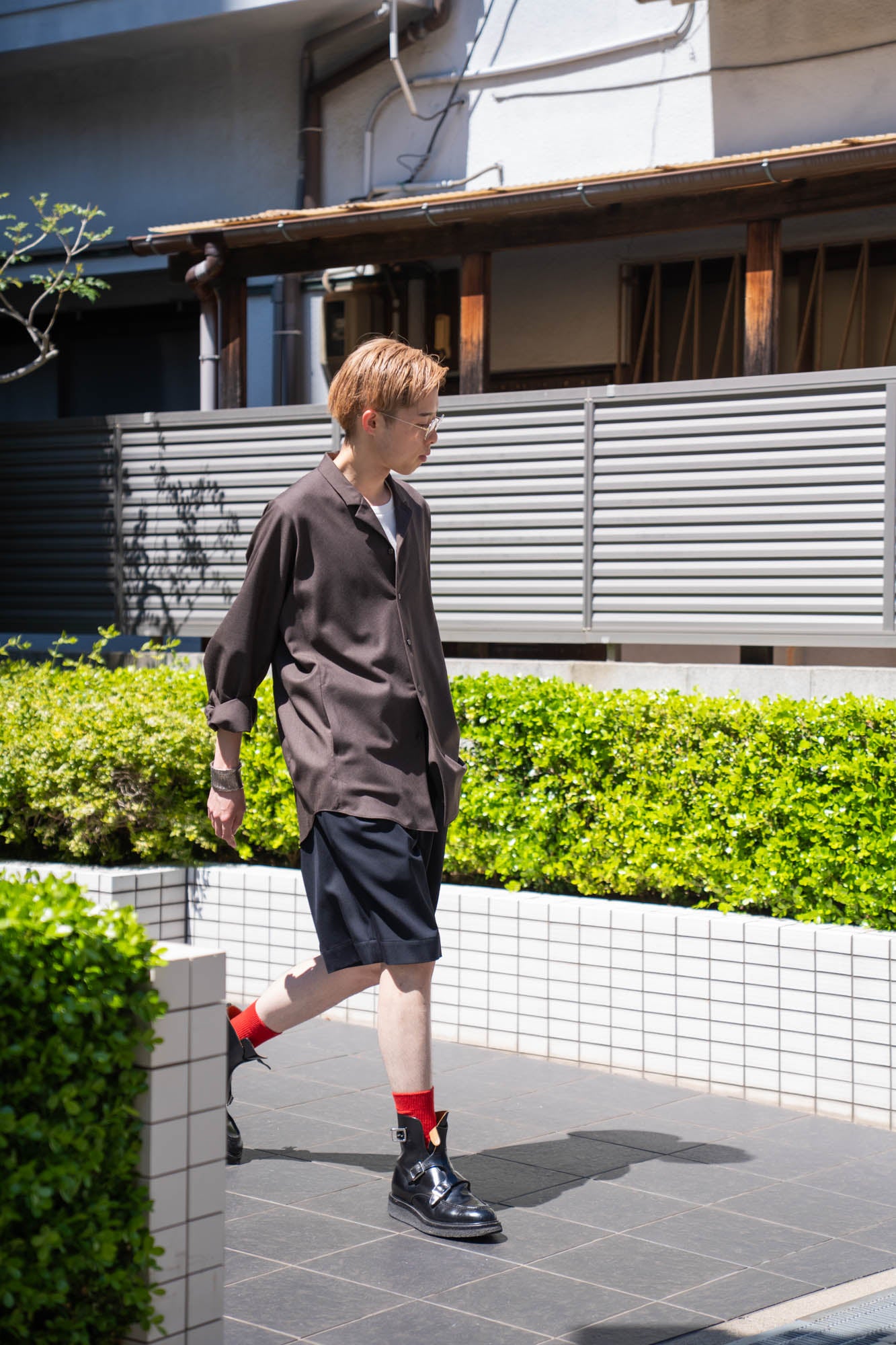 WOOL KERSEY WIDE EASY SHORT TROUSERS(ST.1436)