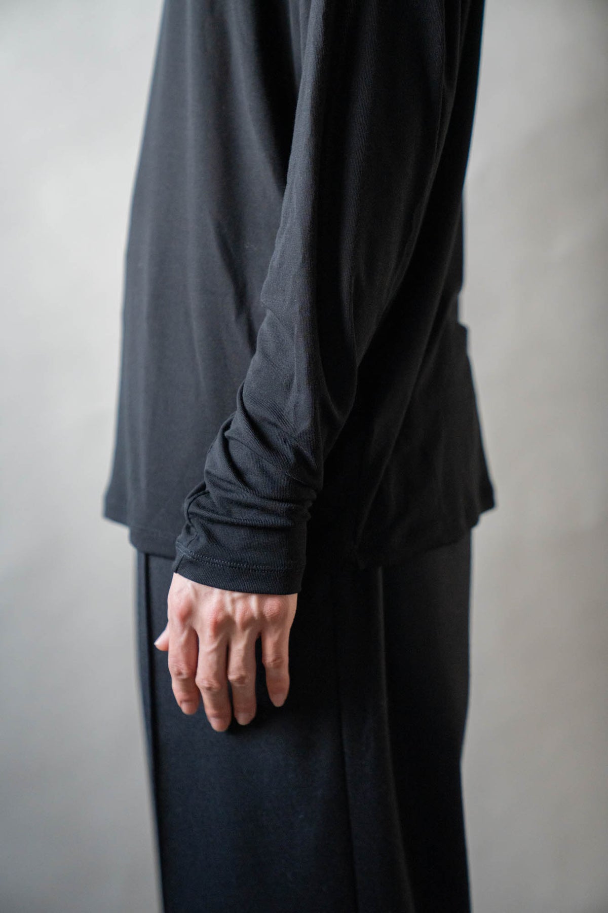 Stretch jersey super high neck