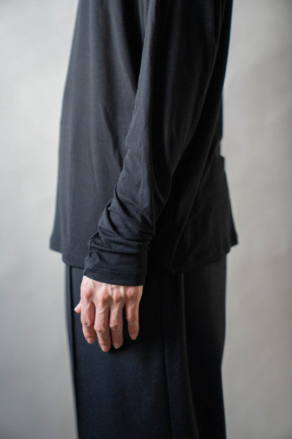 Stretch jersey super high neck