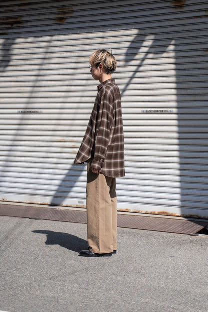LY/VIS CHECK OVERSIZED LS SHIRT(ST.1461)