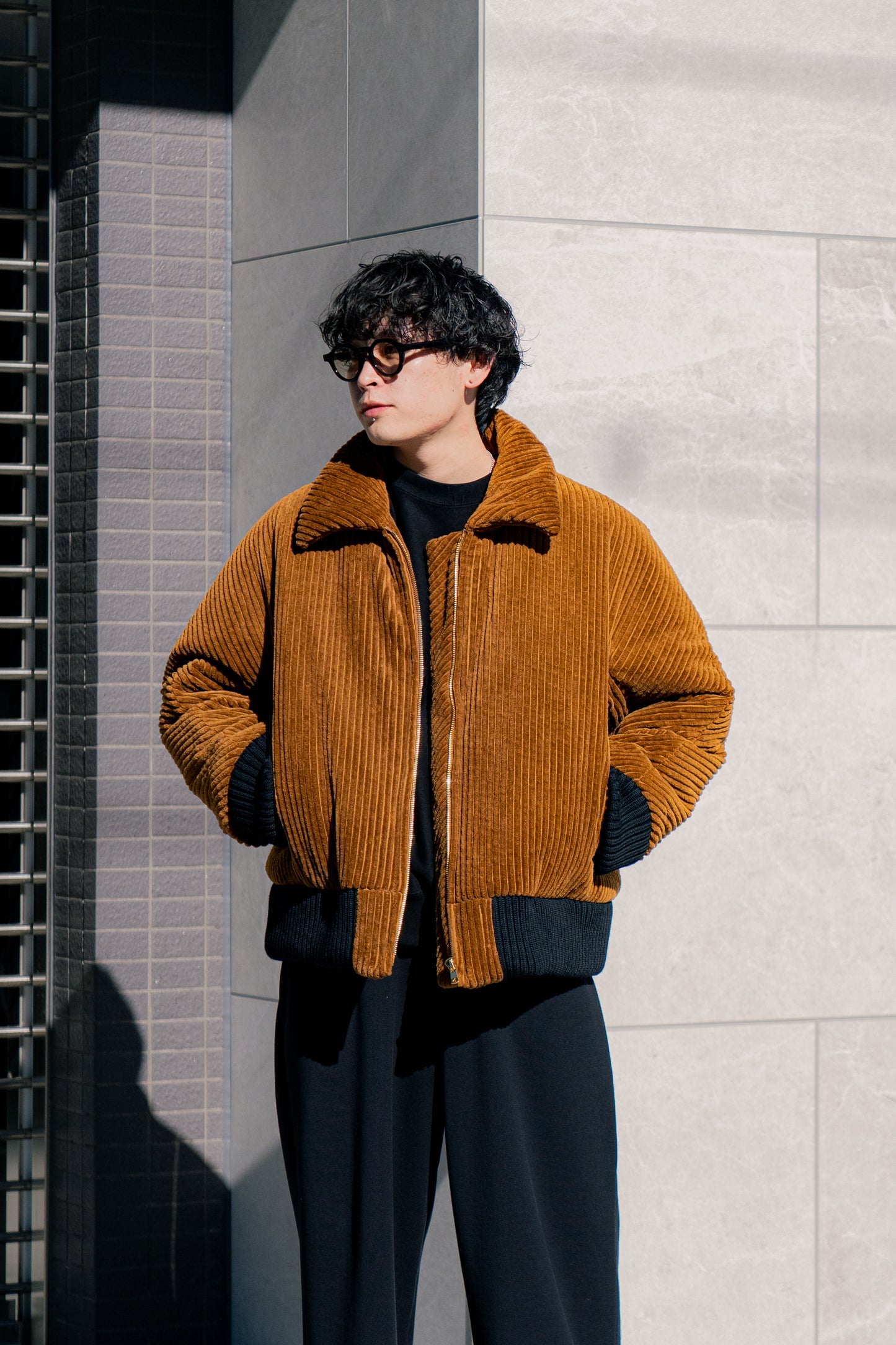 Cotton Corduroy Puffer Blouson