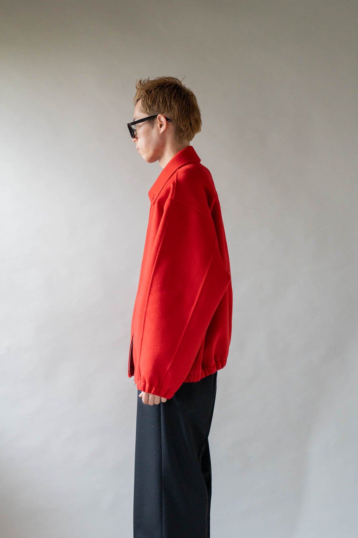 W/CA DOUBLE FACE CLOTH ZIP JACKET(ST.1545)