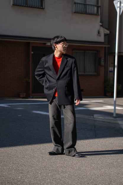 WOOL KERSEY OVERSIZED SINGLE BREASTED JACKET(ST.1413)