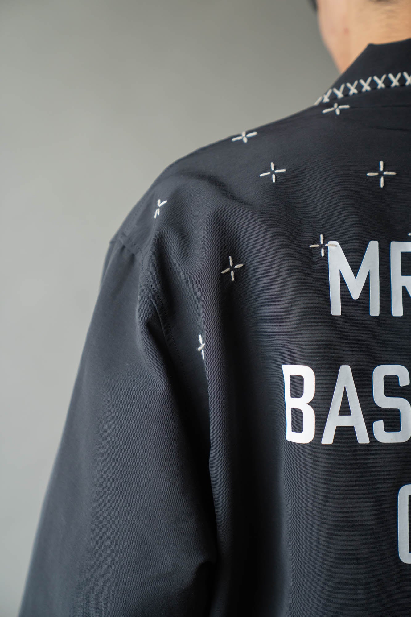 Cross-stitch coach jacket