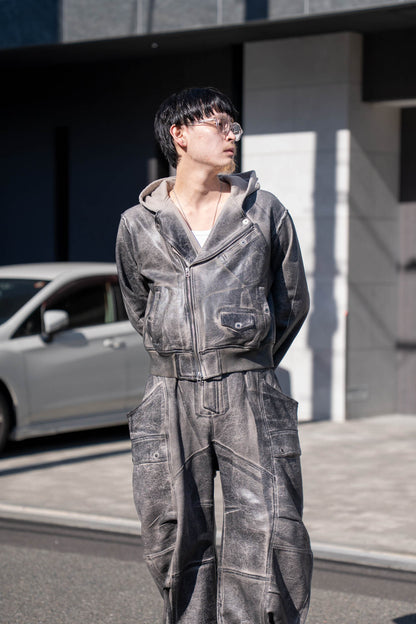 CRACKING COATED RIDERS PARKA .15