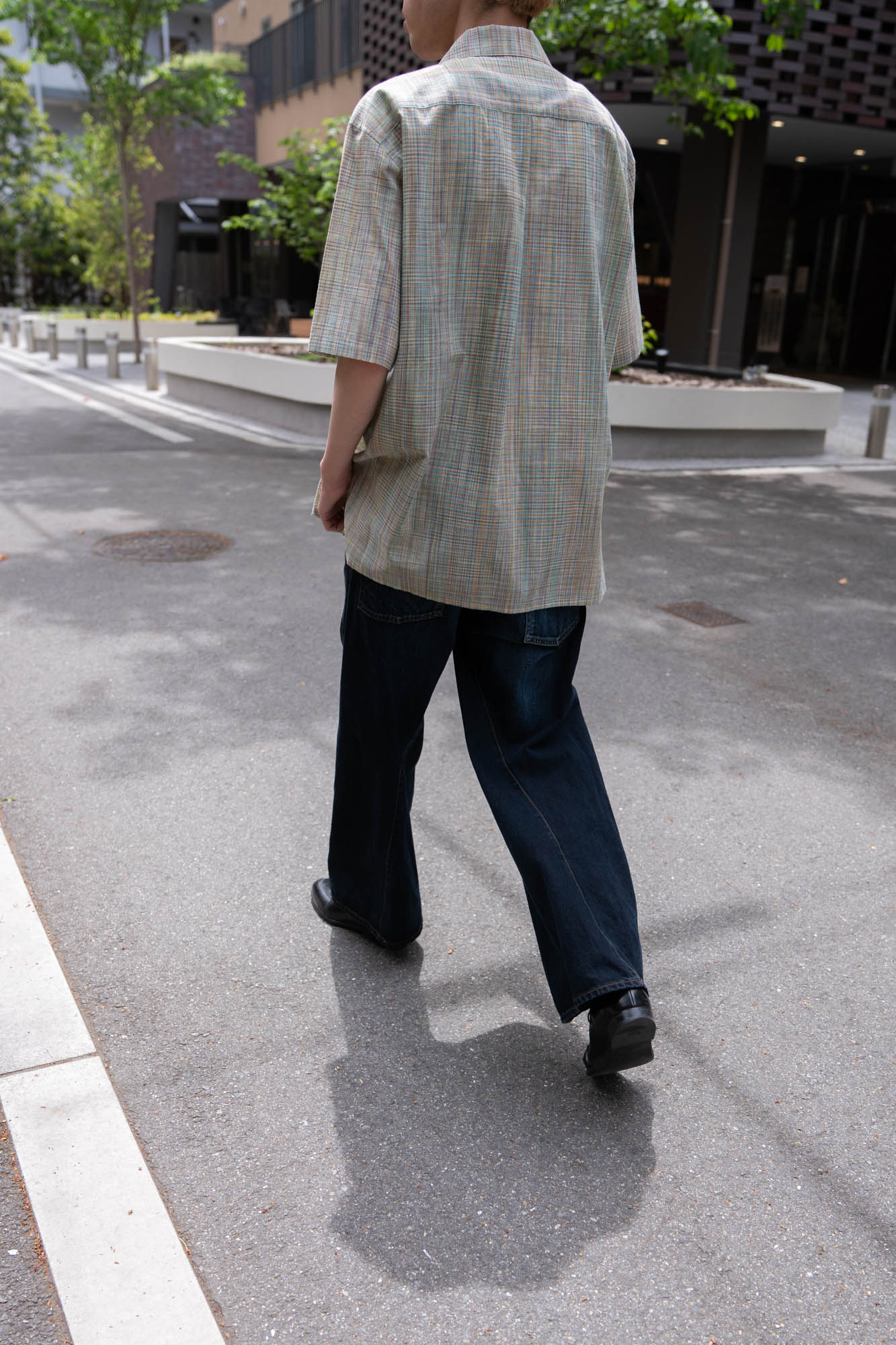 cotton ikat check shirt