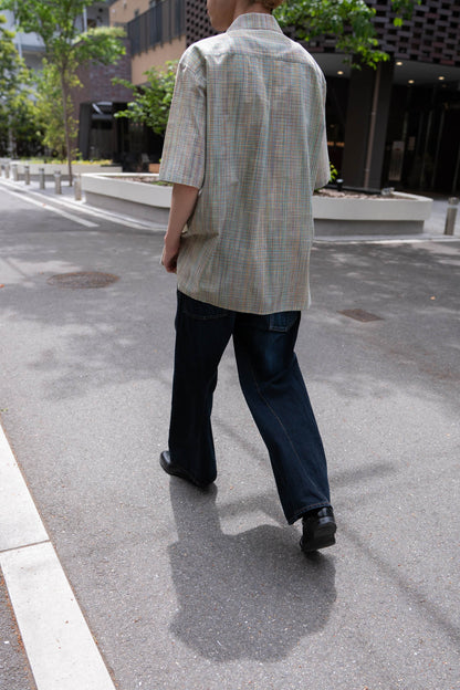 cotton ikat check shirt
