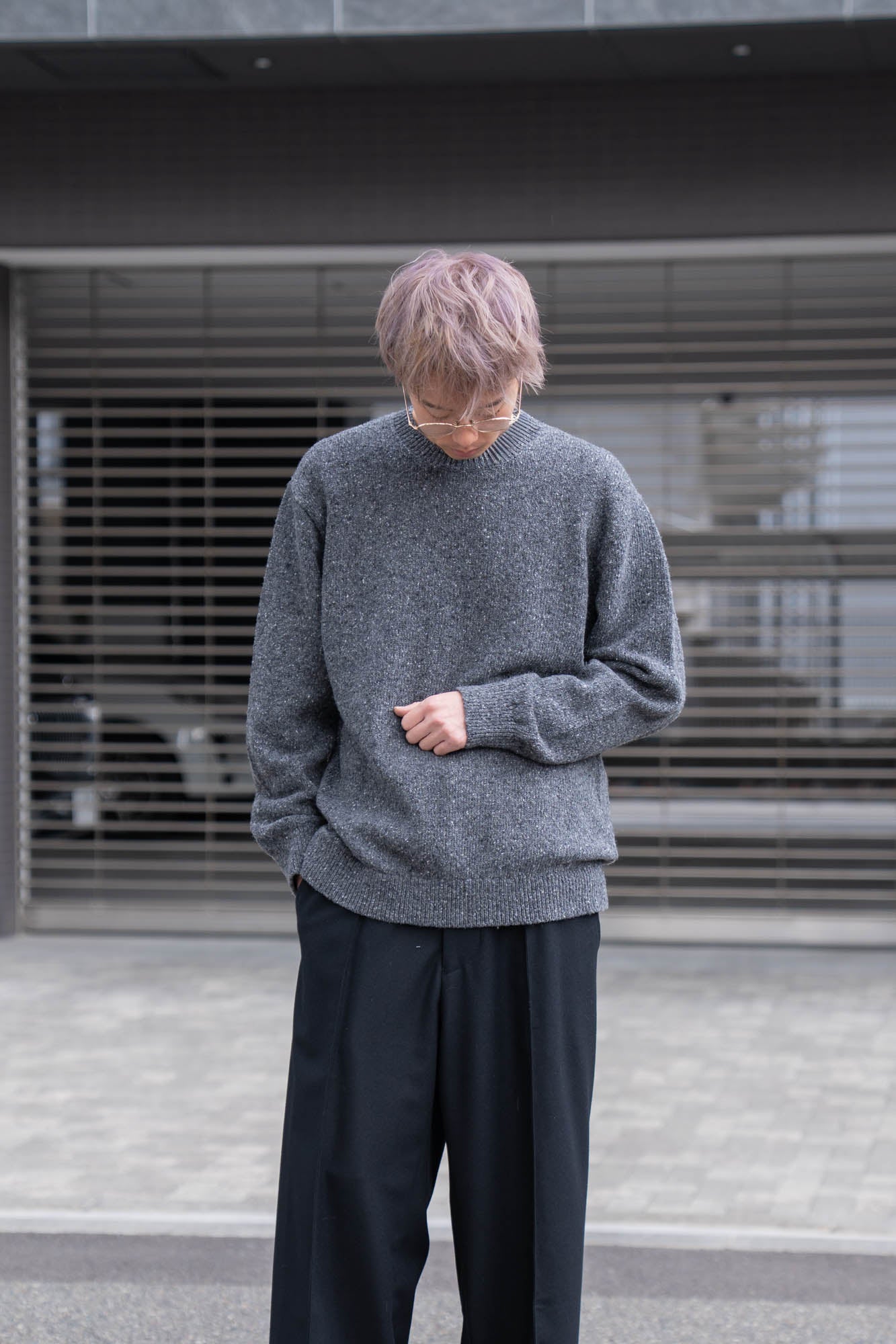 COLOR NEP KNIT P/O