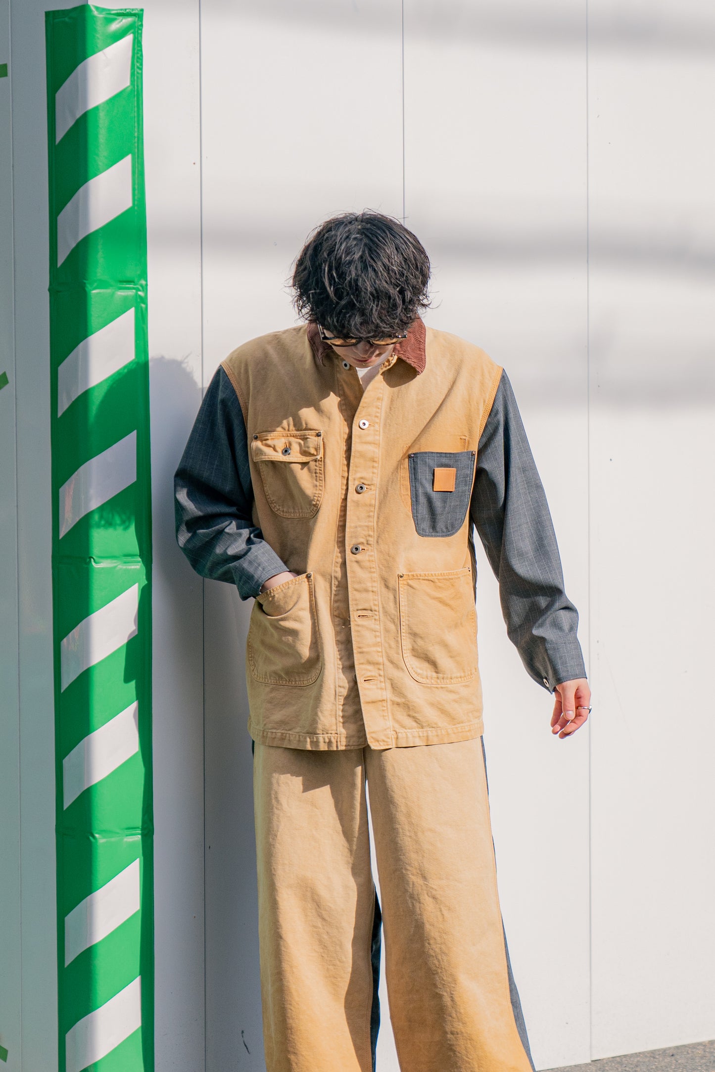 Vintage-effect work coat