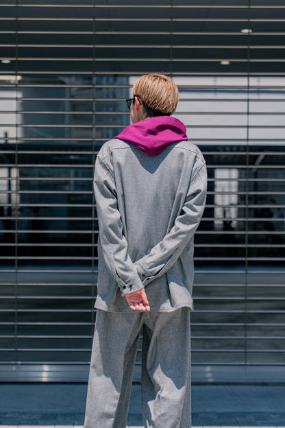 WOOL FRANNEL SKIPPER SHIRT