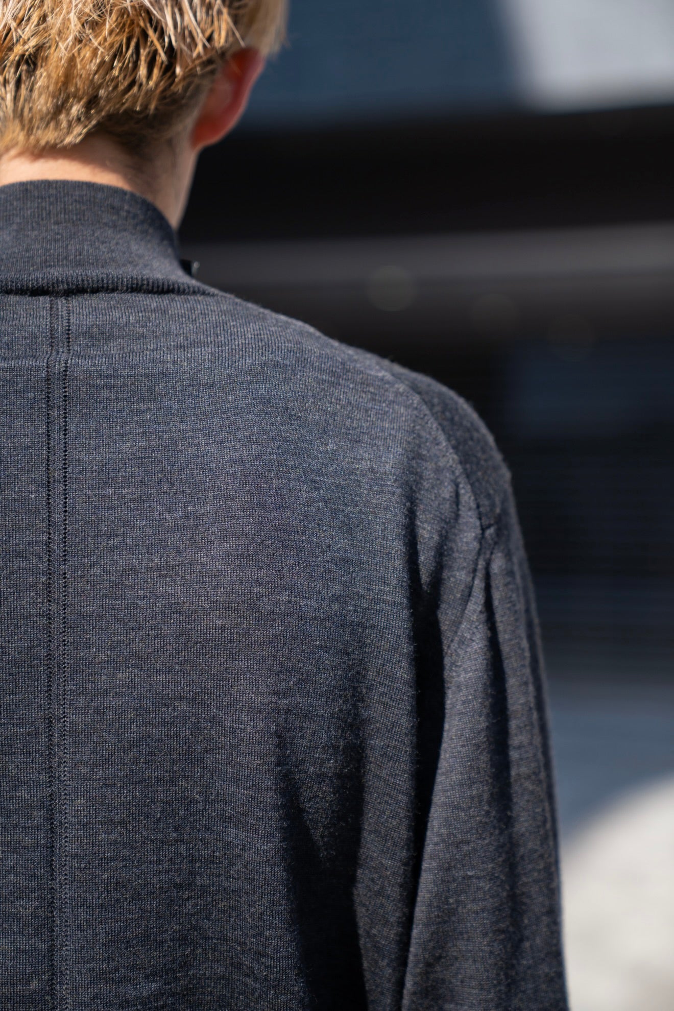 WOOL HIGH-NECK KNIT PULLOVER