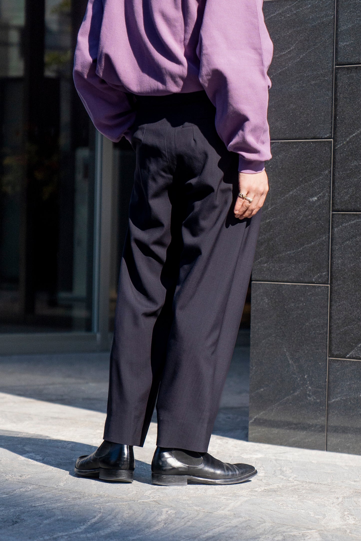 Pleated Trouser with Loops