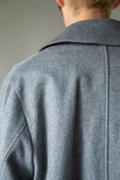 WOOL CASHMERE LAYERED COMBINATION COAT(ST.1539)